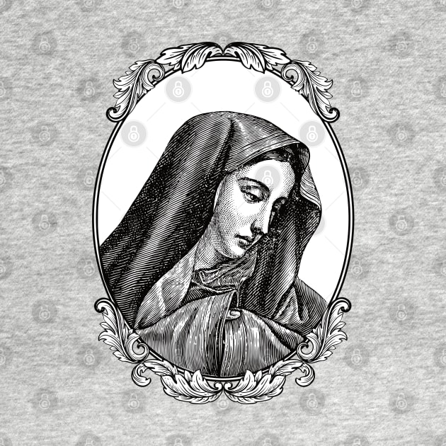 Vintage Virgin Mary Maria Portrait by Beltschazar